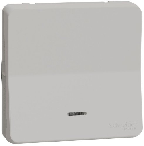 Переключатель с подсветкой без рамки Schneider Electric Mureva Styl 1-кл. проходной IP55 белый картинка